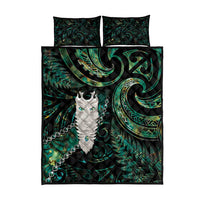 New Zealand Aotearoa Quilt Bed Set Maori Tane Te Waiora Paua Shell Glitter Green LT05 - Polynesian Pride