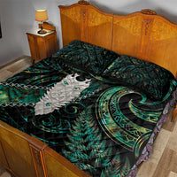 New Zealand Aotearoa Quilt Bed Set Maori Tane Te Waiora Paua Shell Glitter Green LT05 - Polynesian Pride