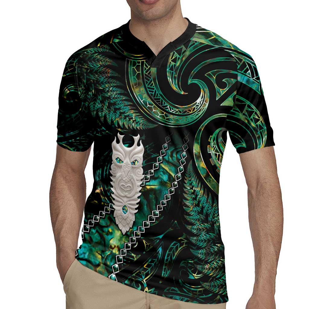 New Zealand Aotearoa Rugby Jersey Maori Tane Te Waiora Paua Shell Glitter Green LT05 - Polynesian Pride