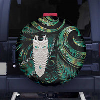New Zealand Aotearoa Spare Tire Cover Maori Tane Te Waiora Paua Shell Glitter Green LT05 - Polynesian Pride