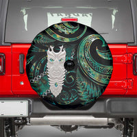 New Zealand Aotearoa Spare Tire Cover Maori Tane Te Waiora Paua Shell Glitter Green LT05 - Polynesian Pride