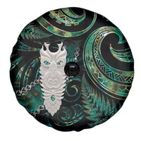 New Zealand Aotearoa Spare Tire Cover Maori Tane Te Waiora Paua Shell Glitter Green LT05 - Polynesian Pride