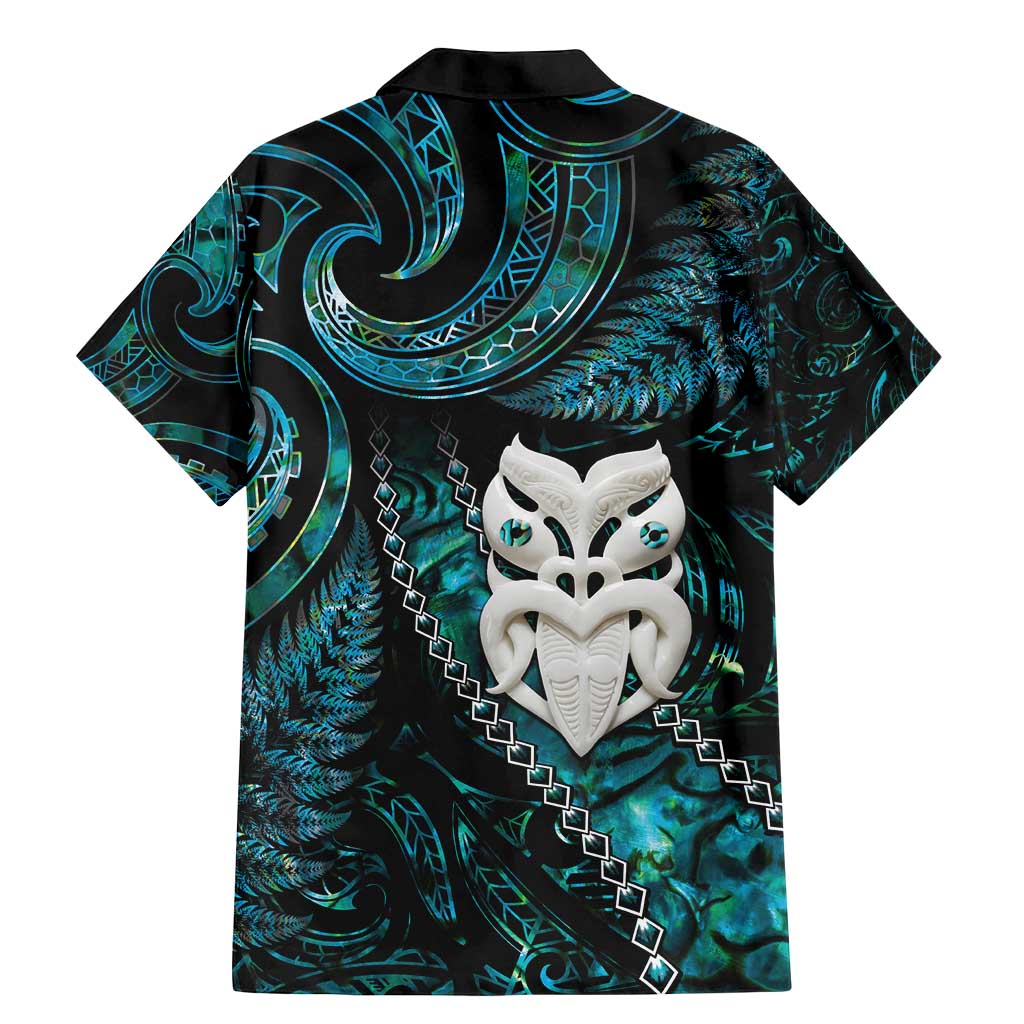 New Zealand Aotearoa Family Matching Mermaid Dress and Hawaiian Shirt Maori Wheku Paua Shell Glitter Turquoise LT05 - Polynesian Pride