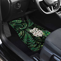 New Zealand Aotearoa Car Mats Maori Wheku Paua Shell Glitter Green LT05 - Polynesian Pride