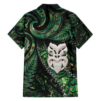 New Zealand Aotearoa Family Matching Short Sleeve Bodycon Dress and Hawaiian Shirt Maori Wheku Paua Shell Glitter Green LT05 - Polynesian Pride