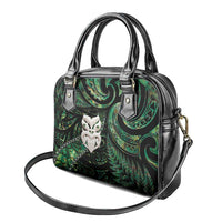New Zealand Aotearoa Shoulder Handbag Maori Wheku Paua Shell Glitter Green LT05 - Polynesian Pride