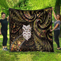 New Zealand Aotearoa Quilt Maori Wheku Paua Shell Glitter Gold LT05 - Polynesian Pride