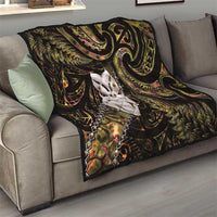 New Zealand Aotearoa Quilt Maori Wheku Paua Shell Glitter Gold LT05 - Polynesian Pride