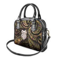 New Zealand Aotearoa Shoulder Handbag Maori Wheku Paua Shell Glitter Gold LT05 - Polynesian Pride