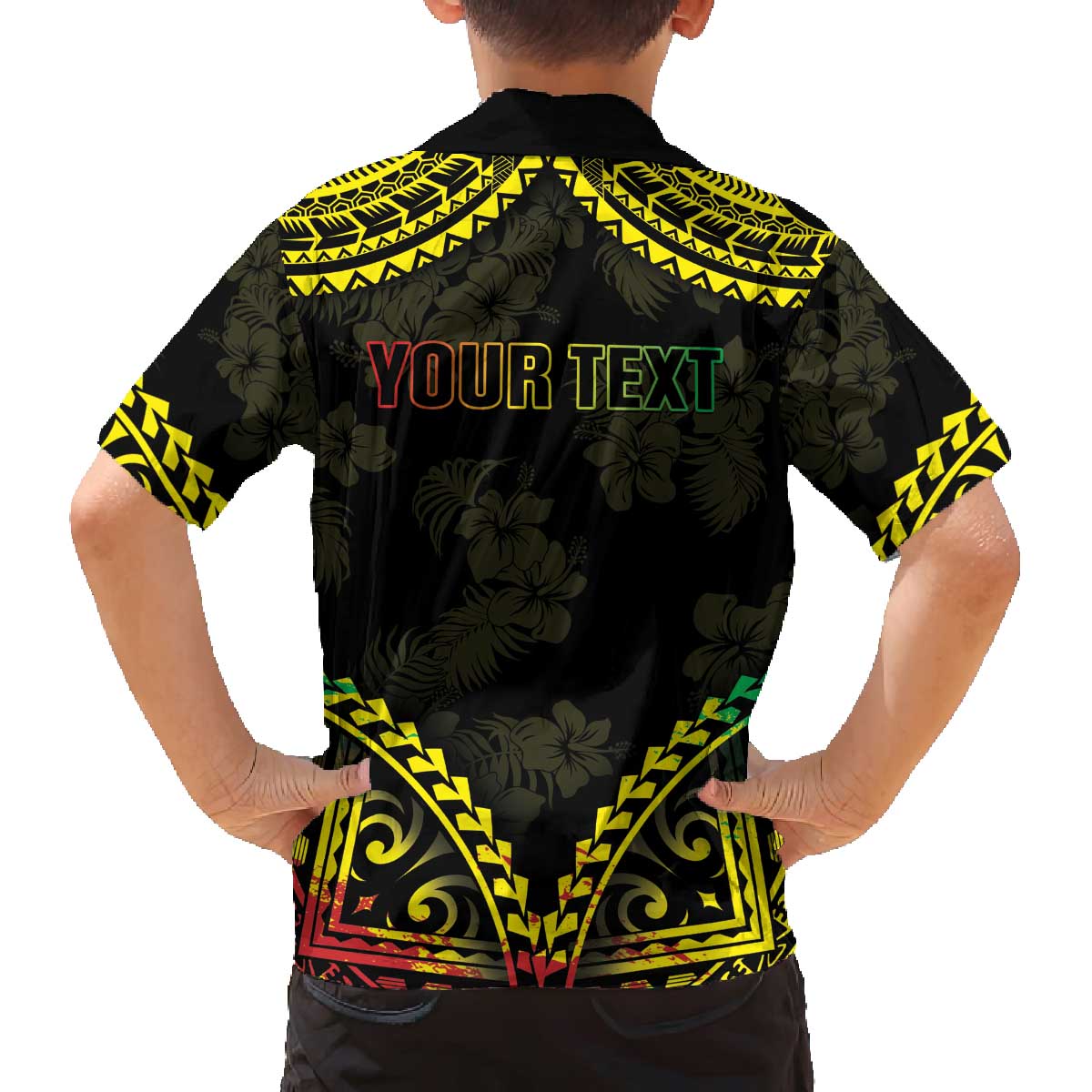 Aloha Tropical Palm Trees Family Matching Off The Shoulder Long Sleeve Dress and Hawaiian Shirt Reggae Polynesian Pattern LT05 - Polynesian Pride