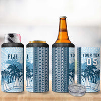 Custom Fiji Regatta 4 in 1 Can Cooler Tumbler Palm Tree Tapa Pattern LT05 - Polynesian Pride