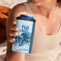 Custom Fiji Regatta 4 in 1 Can Cooler Tumbler Palm Tree Tapa Pattern LT05 - Polynesian Pride