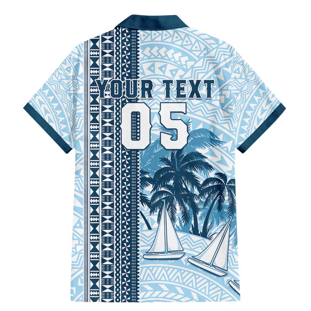 Custom Fiji Regatta Family Matching Mermaid Dress and Hawaiian Shirt Palm Tree Tapa Pattern LT05 - Polynesian Pride