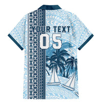 Custom Fiji Regatta Family Matching Mermaid Dress and Hawaiian Shirt Palm Tree Tapa Pattern LT05 - Polynesian Pride