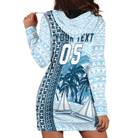 Custom Fiji Regatta Hoodie Dress Palm Tree Tapa Pattern LT05 - Polynesian Pride