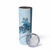 Custom Fiji Regatta Skinny Tumbler Palm Tree Tapa Pattern LT05 - Polynesian Pride