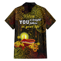 Happy Diwali Festival Family Matching Summer Maxi Dress and Hawaiian Shirt Diya Lamp Hibiscus Polynesian Pattern LT05 - Polynesian Pride