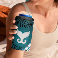 Aotearoa New Zealand 4 in 1 Can Cooler Tumbler Maori Wera Paua Shell Teal Glitter LT05 - Polynesian Pride