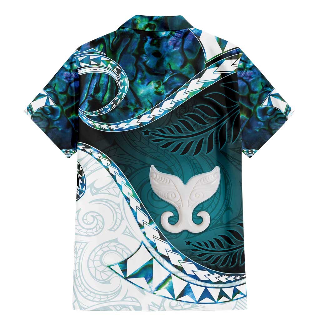 Aotearoa New Zealand Family Matching Mermaid Dress and Hawaiian Shirt Maori Wera Paua Shell Teal Glitter LT05 - Polynesian Pride