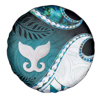 Aotearoa New Zealand Spare Tire Cover Maori Wera Paua Shell Teal Glitter LT05 - Polynesian Pride