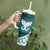 Aotearoa New Zealand Tumbler With Handle Maori Wera Paua Shell Teal Glitter