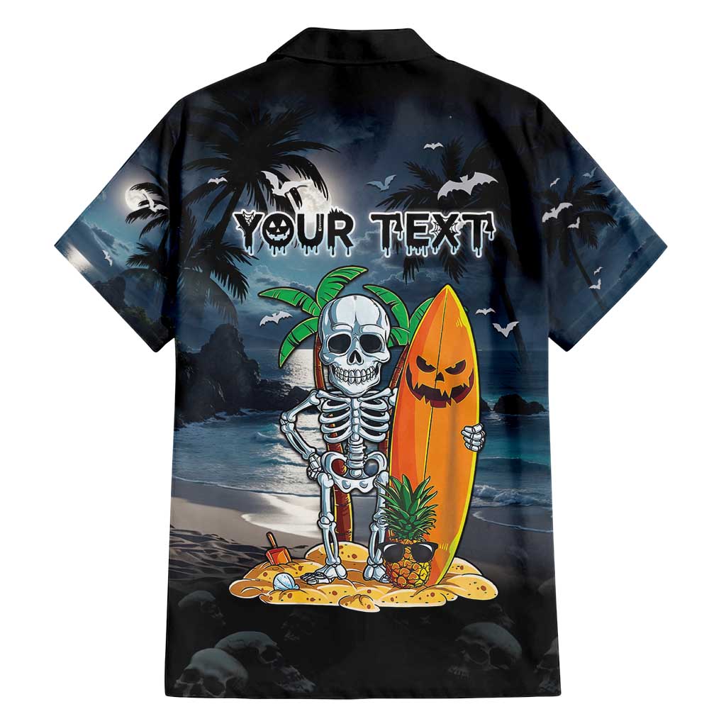 Personalised Hawaii Halloween Family Matching Summer Maxi Dress and Hawaiian Shirt Hallowaiian Skeleton Surf LT05 - Polynesian Pride