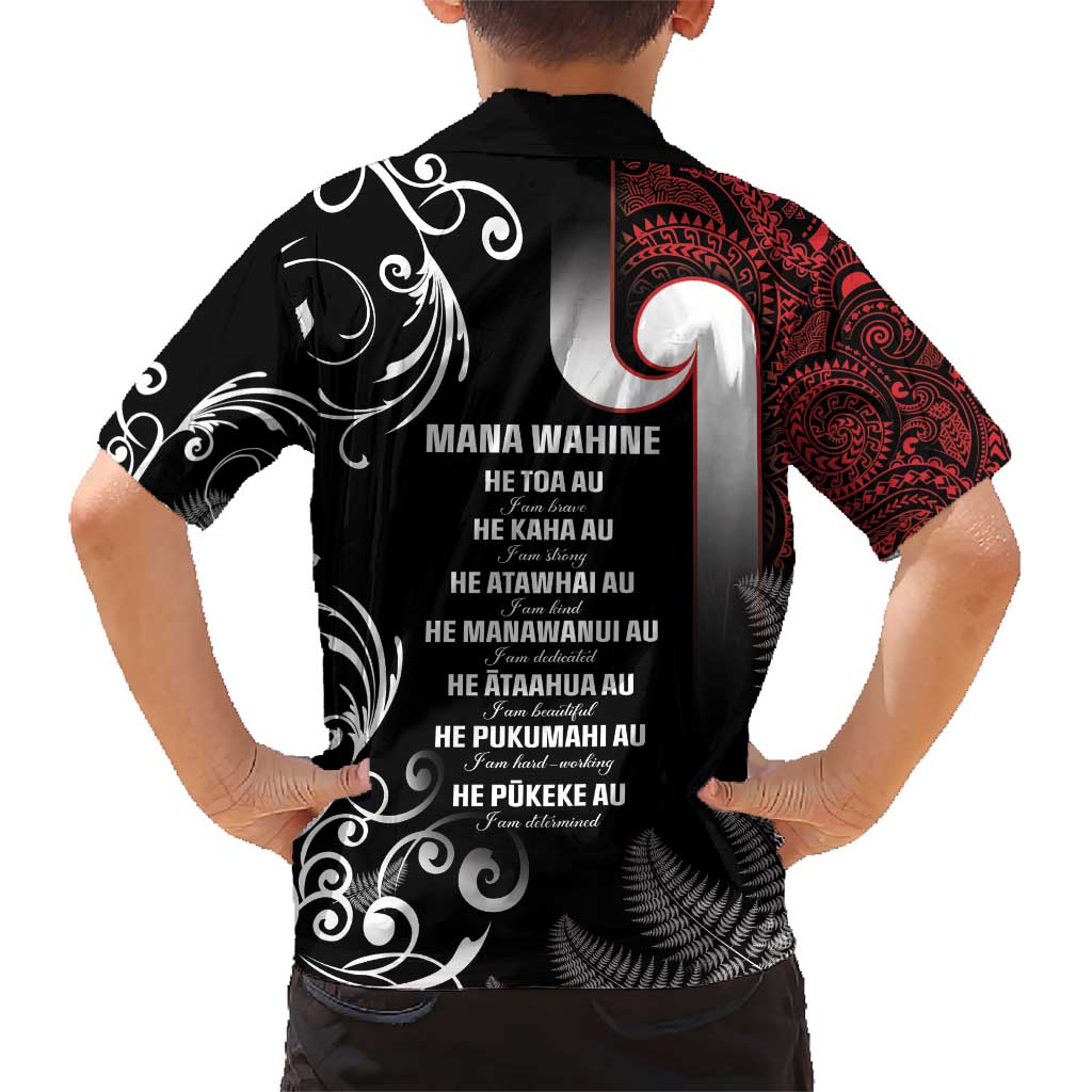 New Zealand Aotearoa Mana Wahine Family Matching Short Sleeve Bodycon Dress and Hawaiian Shirt LT05 - Polynesian Pride