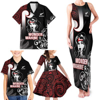 New Zealand Aotearoa Mana Wahine Family Matching Tank Maxi Dress and Hawaiian Shirt LT05 - Polynesian Pride