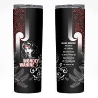 New Zealand Aotearoa Mana Wahine Skinny Tumbler LT05 Black - Polynesian Pride