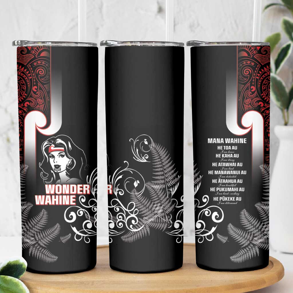 New Zealand Aotearoa Mana Wahine Skinny Tumbler LT05 - Polynesian Pride
