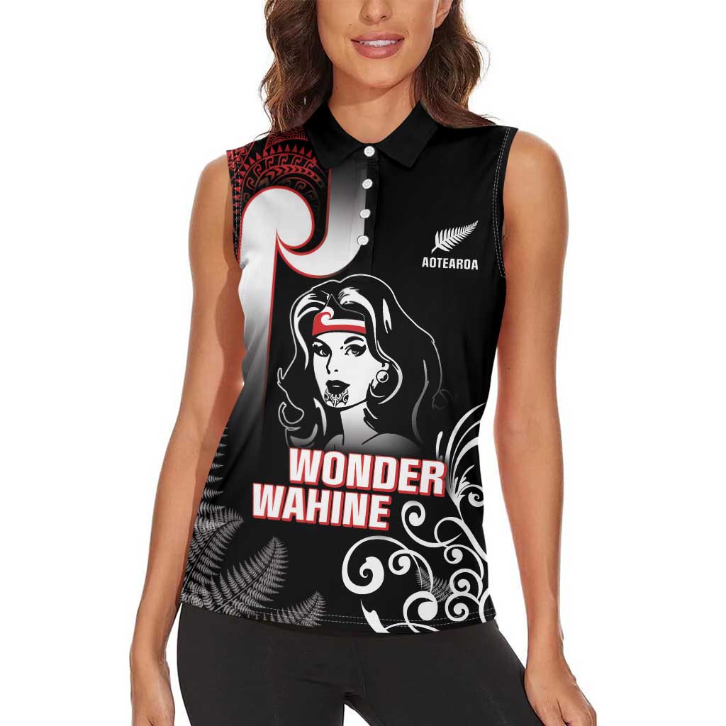 New Zealand Aotearoa Mana Wahine Women Sleeveless Polo Shirt LT05 - Polynesian Pride