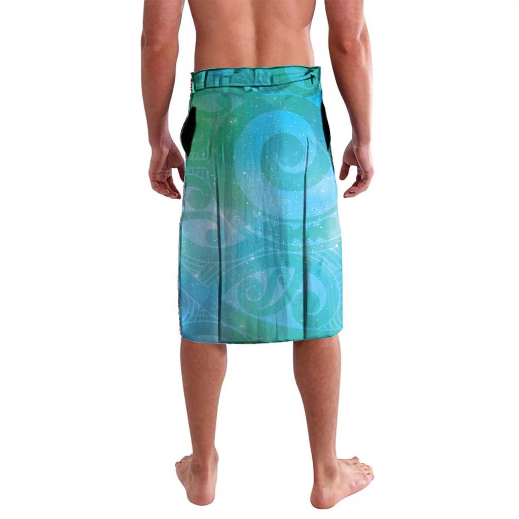 New Zealand Tomtit Lavalava Maori Koru With Pohutukawa Galaxy Style - Polynesian Pride