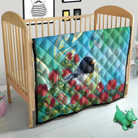 New Zealand Tomtit Quilt Maori Koru With Pohutukawa Galaxy Style LT05 - Polynesian Pride