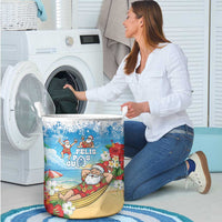Guam Christmas Laundry Basket Felis Pasgua Chilling Santa LT05 - Polynesian Pride