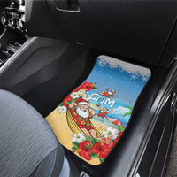 Guam Christmas Car Mats Felis Pasgua Chilling Santa LT05 - Polynesian Pride