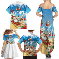 Guam Christmas Family Matching Summer Maxi Dress and Hawaiian Shirt Felis Pasgua Chilling Santa LT05 - Polynesian Pride