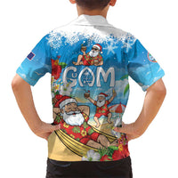 Guam Christmas Family Matching Tank Maxi Dress and Hawaiian Shirt Felis Pasgua Chilling Santa LT05 - Polynesian Pride