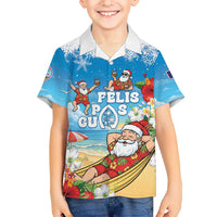 Guam Christmas Hawaiian Shirt Felis Pasgua Chilling Santa - Polynesian Pride
