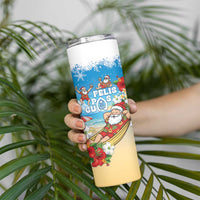 Guam Christmas Skinny Tumbler Felis Pasgua Chilling Santa LT05 - Polynesian Pride