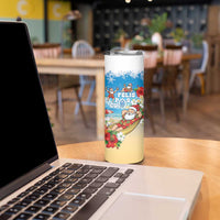 Guam Christmas Skinny Tumbler Felis Pasgua Chilling Santa LT05 - Polynesian Pride