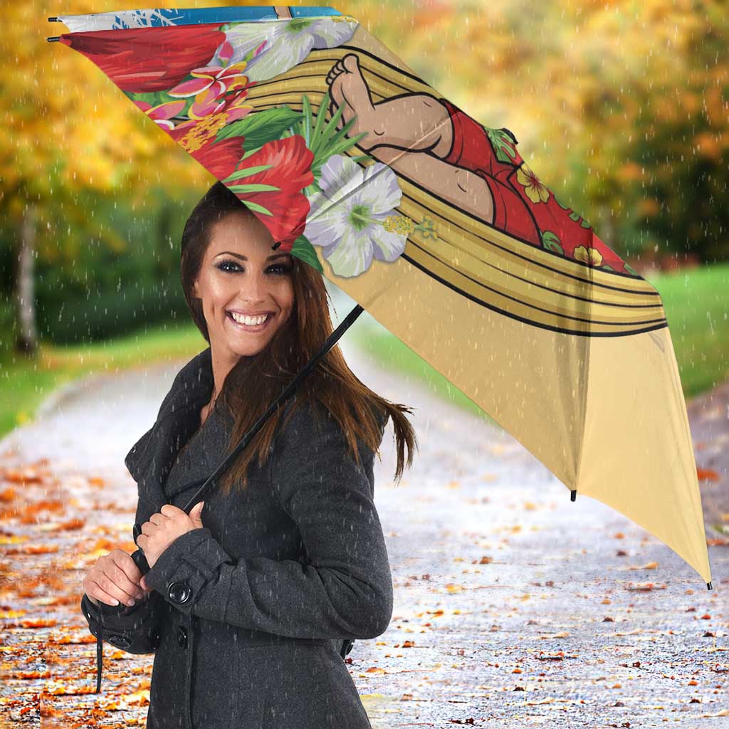 Guam Christmas Umbrella Felis Pasgua Chilling Santa - Polynesian Pride