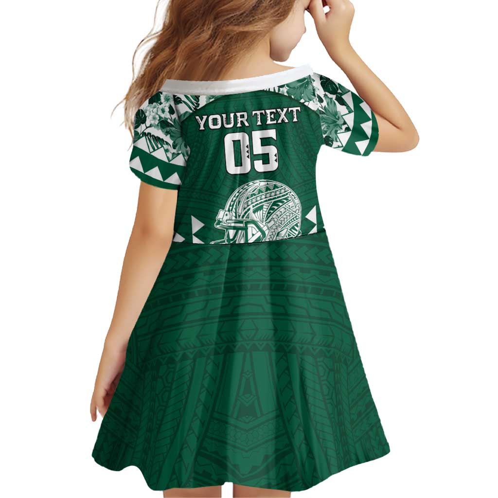 Custom Hawaii Football Family Matching Mermaid Dress and Hawaiian Shirt Rainbow Warriors Tropical Vibes LT05 - Polynesian Pride