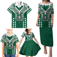 Custom Hawaii Football Family Matching Puletasi and Hawaiian Shirt Rainbow Warriors Tropical Vibes LT05 - Polynesian Pride