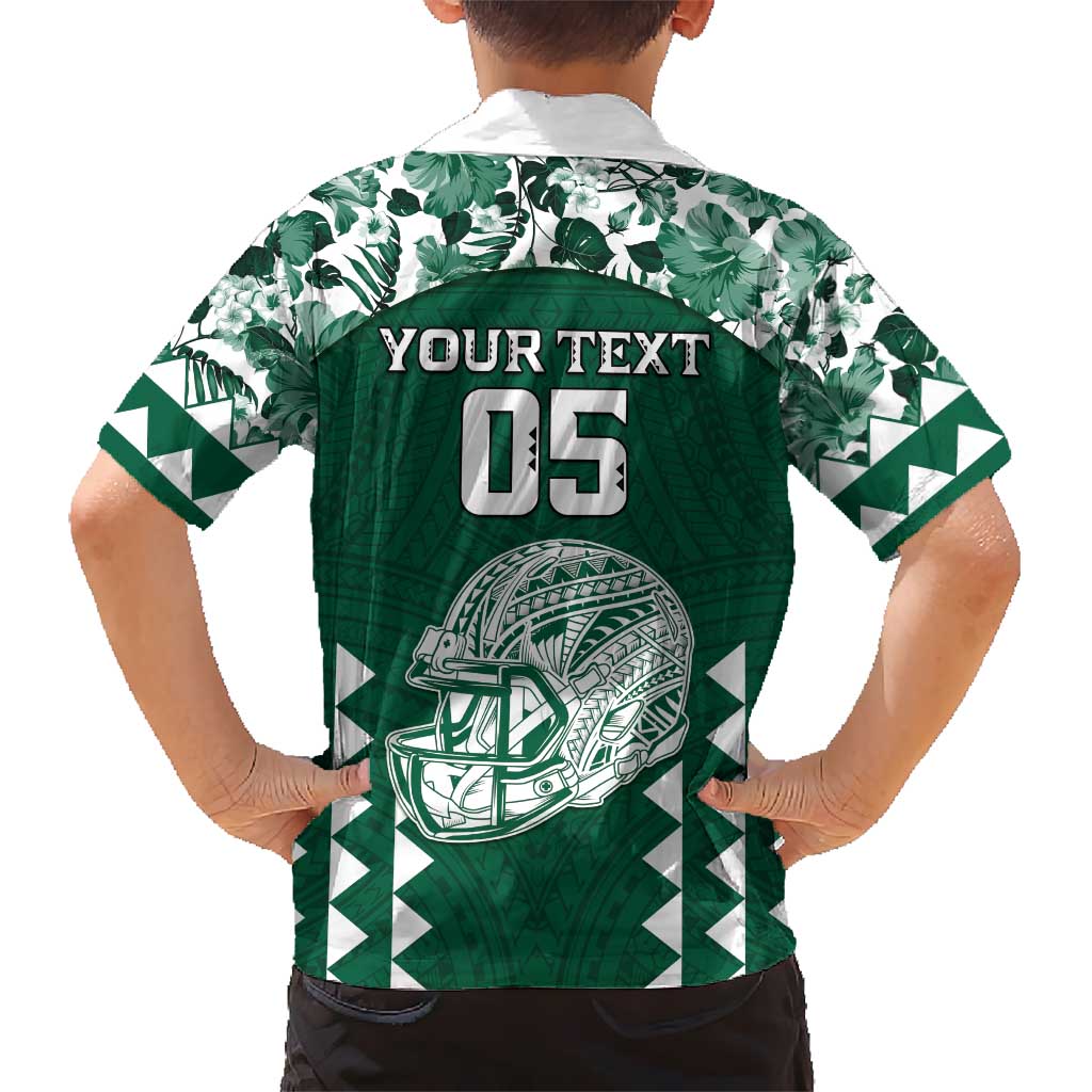 Custom Hawaii Football Family Matching Summer Maxi Dress and Hawaiian Shirt Rainbow Warriors Tropical Vibes LT05 - Polynesian Pride
