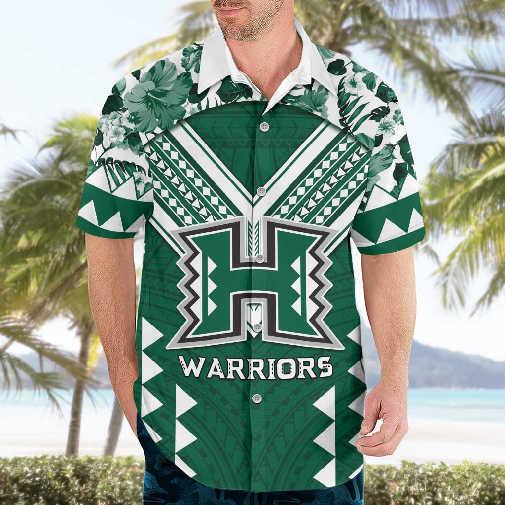 Custom Hawaii Football Hawaiian Shirt Rainbow Warriors Tropical Vibes - Polynesian Pride