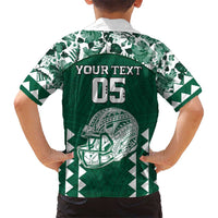 Custom Hawaii Football Kid Hawaiian Shirt Rainbow Warriors Tropical Vibes - Polynesian Pride