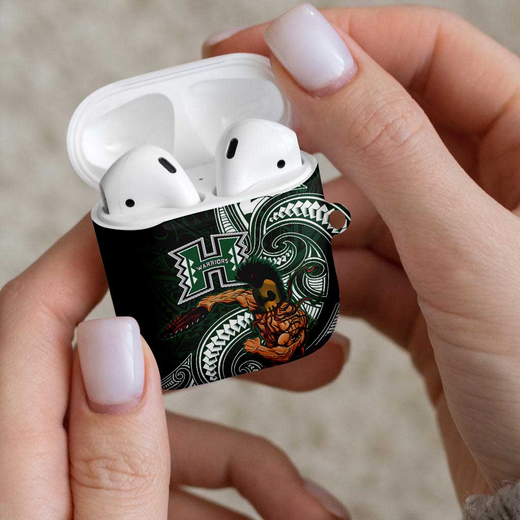 Hawaii Ikaika Warrior Football AirPods Case Polynesian Tribal Tattoo - Polynesian Pride