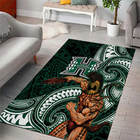 Hawaii Ikaika Warrior Football Area Rug Polynesian Tribal Tattoo LT05 - Polynesian Pride