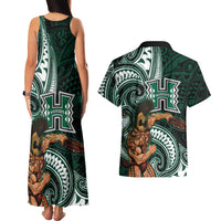Hawaii Ikaika Warrior Football Couples Matching Tank Maxi Dress and Hawaiian Shirt Polynesian Tribal Tattoo LT05 - Polynesian Pride