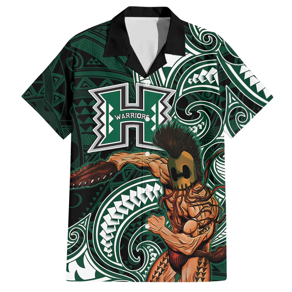 Hawaii Ikaika Warrior Football Hawaiian Shirt Polynesian Tribal Tattoo - Polynesian Pride